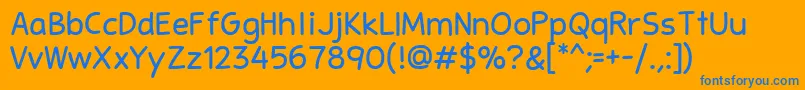 Stanberry Font – Blue Fonts on Orange Background