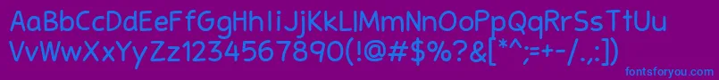 Шрифт Stanberry – синие шрифты на фиолетовом фоне