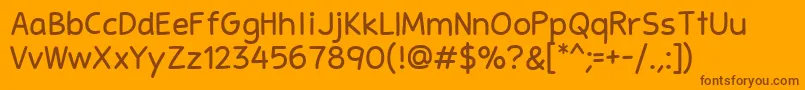 Stanberry Font – Brown Fonts on Orange Background