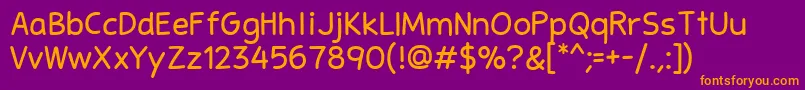Stanberry Font – Orange Fonts on Purple Background