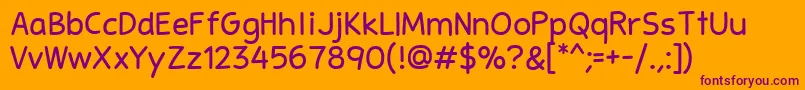 Stanberry Font – Purple Fonts on Orange Background