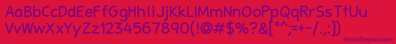 Шрифт Stanberry – фиолетовые шрифты на красном фоне