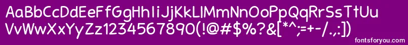 フォントStanberry – 紫の背景に白い文字