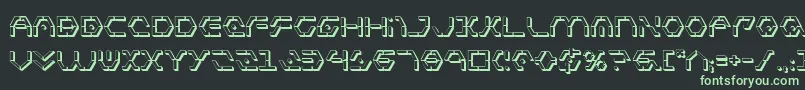 フォントZeta Sentry 3D – 黒い背景に緑の文字
