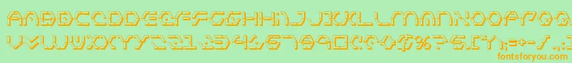 Zeta Sentry 3D Font – Orange Fonts on Green Background