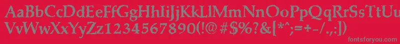 MarathonrandomBold Font – Gray Fonts on Red Background