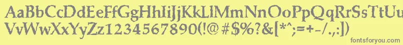 Weitere Informationen zur MarathonrandomBold-Schriftart MarathonrandomBold-Schriftart – Graue Schriften auf gelbem Hintergrund