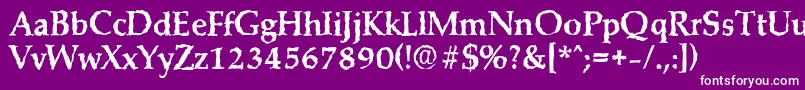 フォントMarathonrandomBold – 紫の背景に白い文字