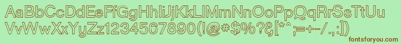 Подробнее о шрифте GoulongBoldOuline Шрифт GoulongBoldOuline – коричневые шрифты на зелёном фоне