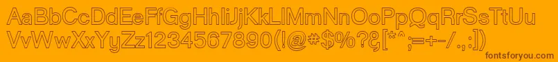 GoulongBoldOuline-fontti – ruskeat fontit oranssilla taustalla