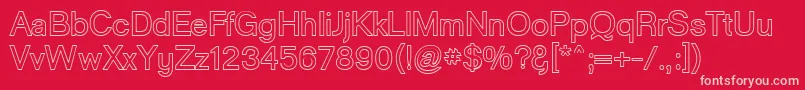 GoulongBoldOuline Font – Pink Fonts on Red Background