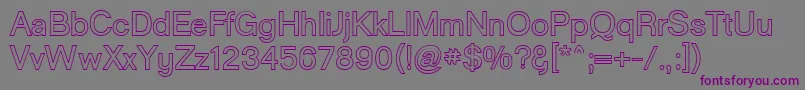 Czcionka GoulongBoldOuline – fioletowe czcionki na szarym tle