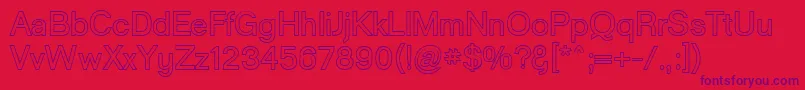 GoulongBoldOuline Font – Purple Fonts on Red Background
