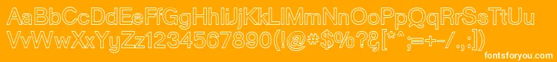 GoulongBoldOuline Font – White Fonts on Orange Background