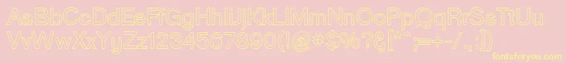 GoulongBoldOuline Font – Yellow Fonts on Pink Background