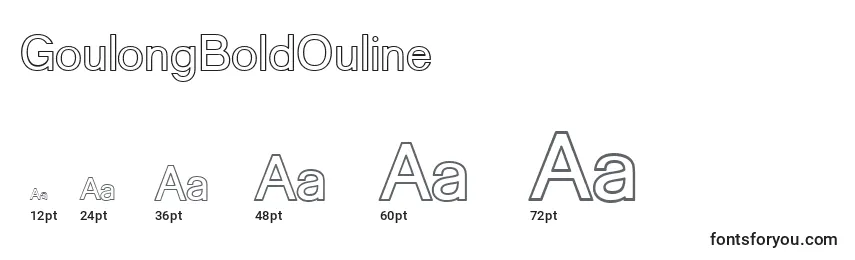 Größen der Schriftart GoulongBoldOuline