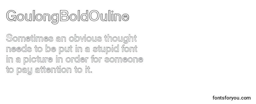 GoulongBoldOuline-fontti