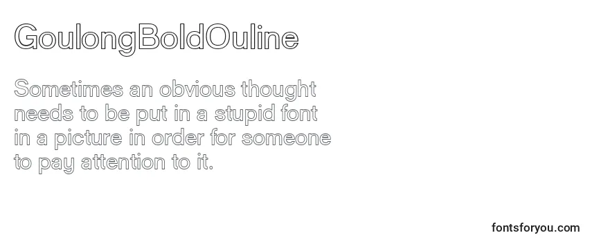 GoulongBoldOuline Font