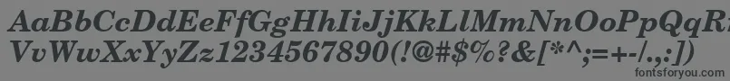 CenturySchoolbookBolditalic Font – Black Fonts on Gray Background