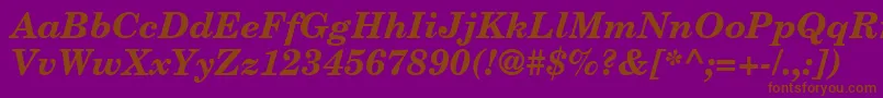 CenturySchoolbookBolditalic Font – Brown Fonts on Purple Background