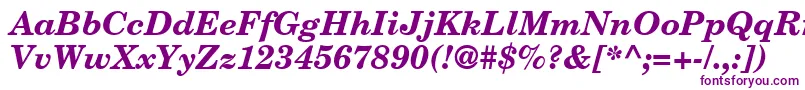 Шрифт CenturySchoolbookBolditalic – фиолетовые шрифты