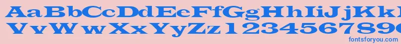 TransverselightsskRegular Font – Blue Fonts on Pink Background