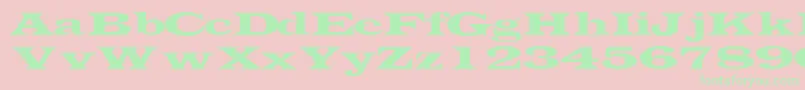 TransverselightsskRegular Font – Green Fonts on Pink Background