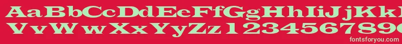 TransverselightsskRegular Font – Green Fonts on Red Background