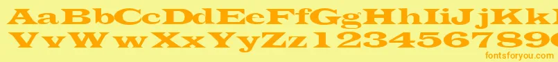 TransverselightsskRegular Font – Orange Fonts on Yellow Background