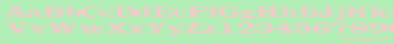 TransverselightsskRegular Font – Pink Fonts on Green Background