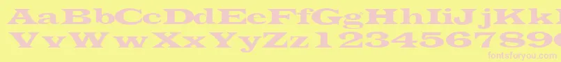 TransverselightsskRegular Font – Pink Fonts on Yellow Background