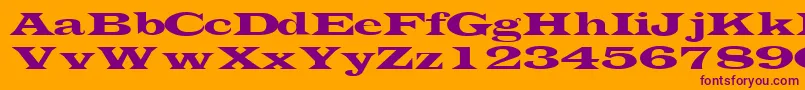 TransverselightsskRegular Font – Purple Fonts on Orange Background