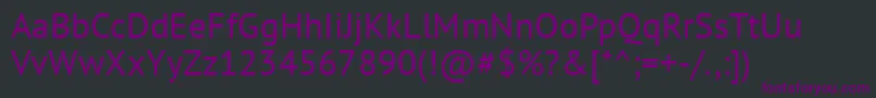 Шрифт Pts55f – фиолетовые шрифты на чёрном фоне