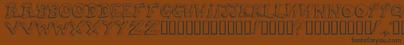 Snot ffy Font – Black Fonts on Brown Background