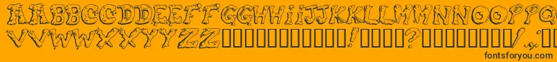 Snot ffy Font – Black Fonts on Orange Background