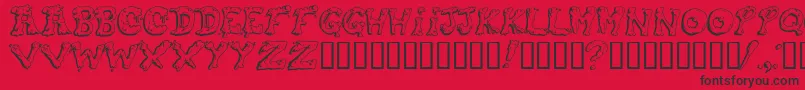 Snot ffy Font – Black Fonts on Red Background