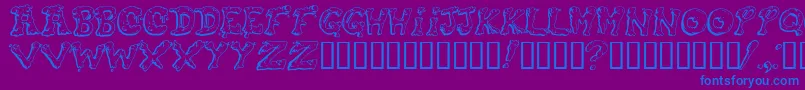 Шрифт Snot ffy – синие шрифты на фиолетовом фоне