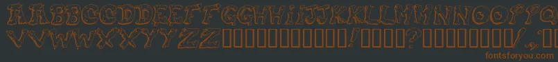 Snot ffy Font – Brown Fonts on Black Background