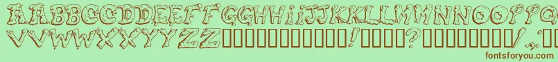 Snot ffy Font – Brown Fonts on Green Background