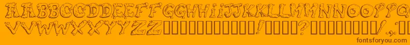 Snot ffy Font – Brown Fonts on Orange Background