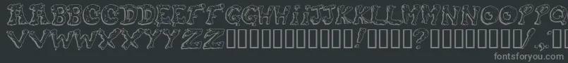 Snot ffy Font – Gray Fonts on Black Background