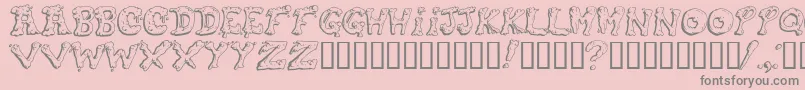 Snot ffy Font – Gray Fonts on Pink Background