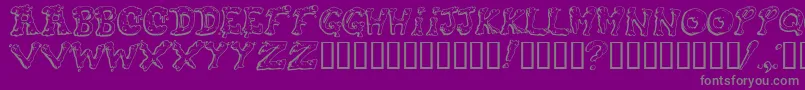 Snot ffy Font – Gray Fonts on Purple Background