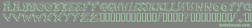 Snot ffy Font – Green Fonts on Gray Background