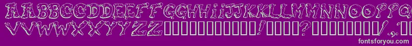Snot ffy Font – Green Fonts on Purple Background