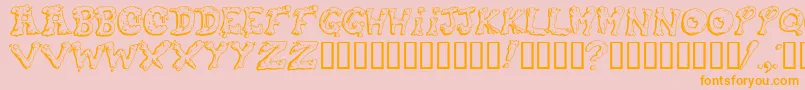 Snot ffy Font – Orange Fonts on Pink Background