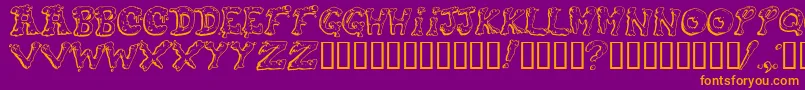 Snot ffy Font – Orange Fonts on Purple Background