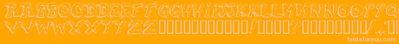 Snot ffy Font – Pink Fonts on Orange Background