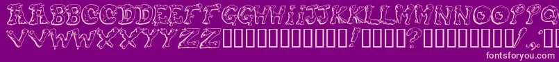 Snot ffy Font – Pink Fonts on Purple Background