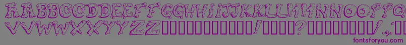 Snot ffy Font – Purple Fonts on Gray Background